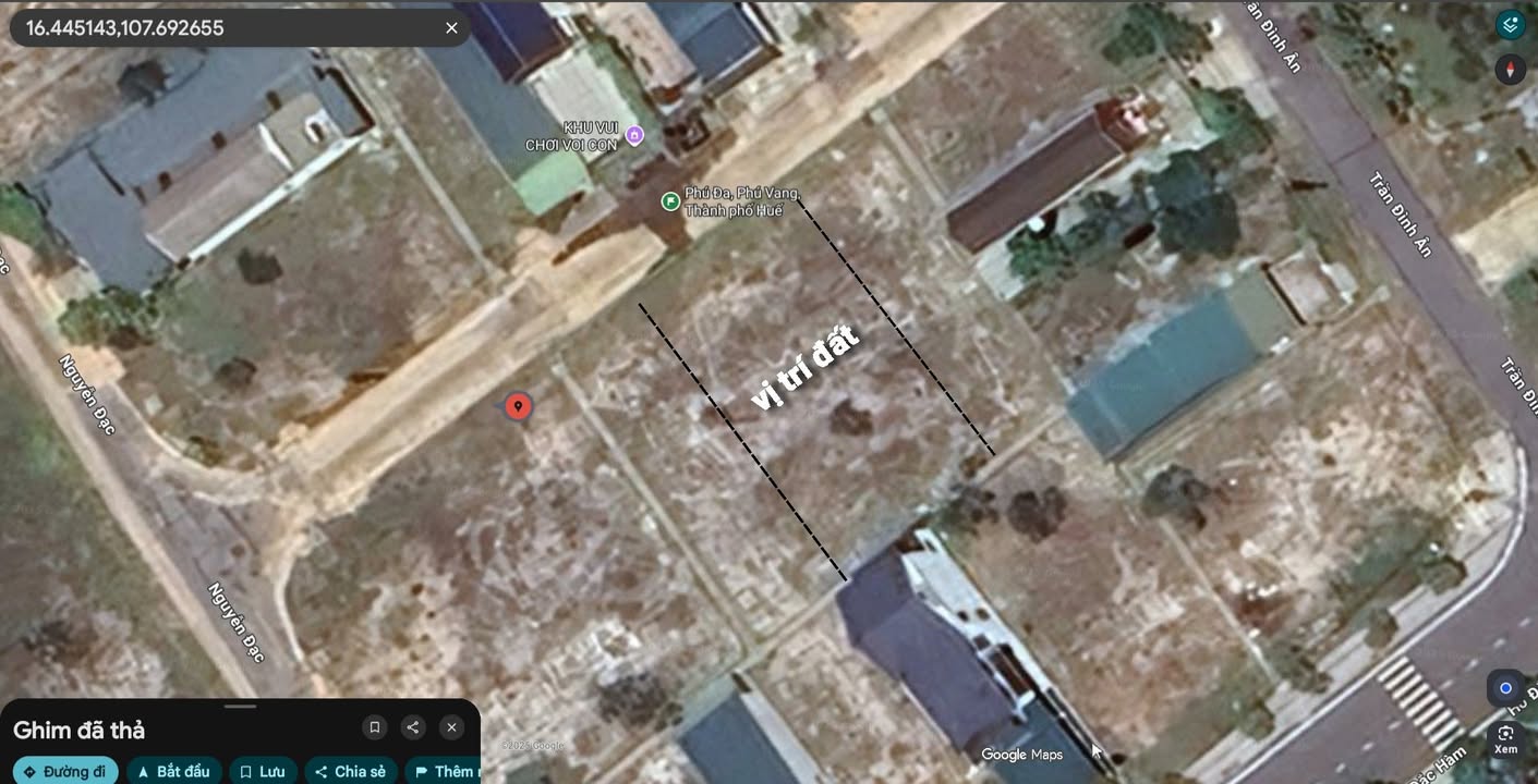 Đất Hòa Tây, Phú Đa, Phú Vang, TP Huế 228m² giá 2 tỷ - Sổ hồng chính chủ!