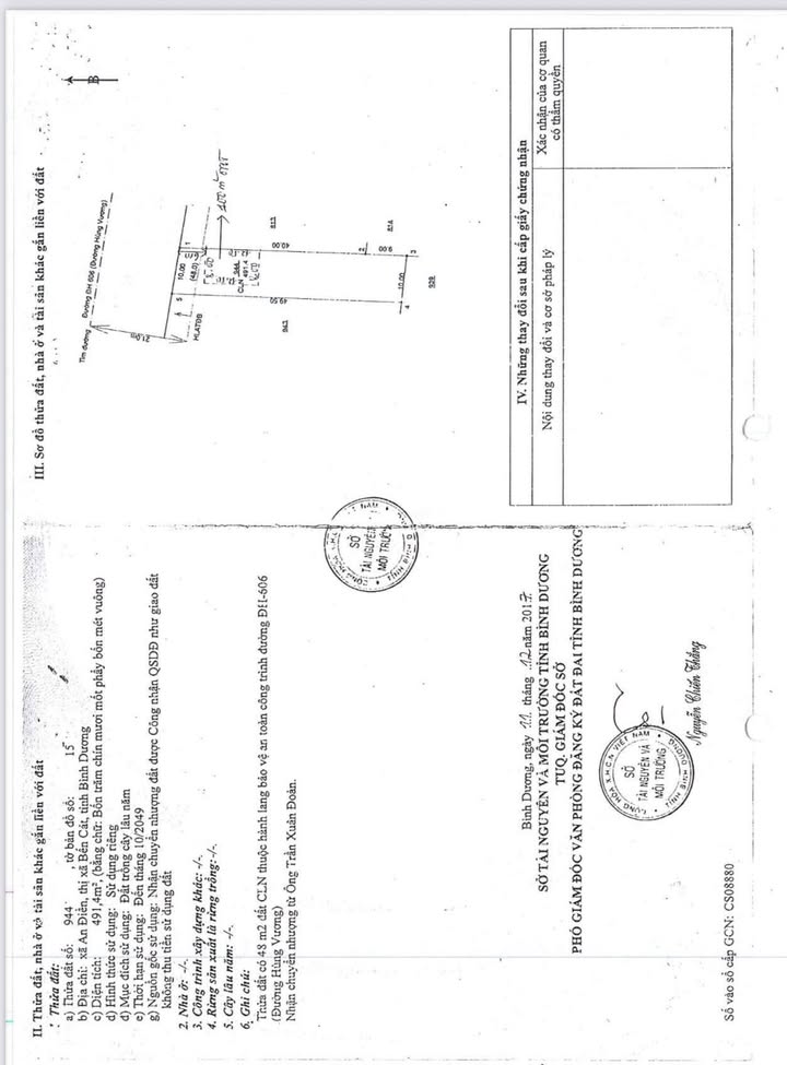 Đất mặt tiền đường Hùng Vương, phường An Điền, 500m² giá 5 tỷ - Cơ hội đầu tư hấp dẫn!