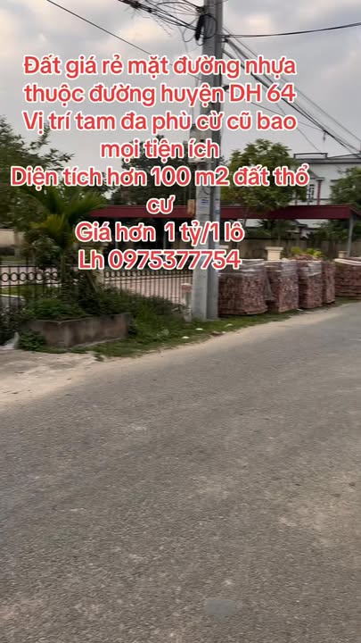 Đất nền Phù Cừ Hưng Yên 100m² giá 1 tỷ - Cơ hội đầu tư hấp dẫn!