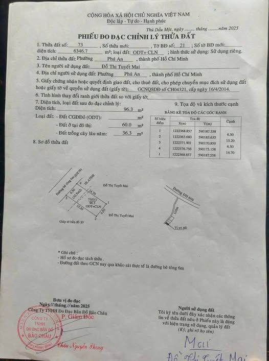 Đất nền Phú An, Bến Cát 97.5m² giá 800 triệu - Cơ hội đầu tư tuyệt vời!