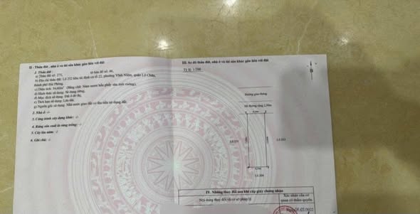 Đất nền Vĩnh Niệm, Hải Phòng 55m² giá 5.06 tỷ - Vị trí đẹp, dân cư đông đúc!