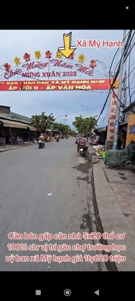 Nhà bán Gò Hưu, Đức Hòa, Long An 100m² giá 1.62 tỷ - Vị trí thuận lợi, đầy đủ tiện ích!