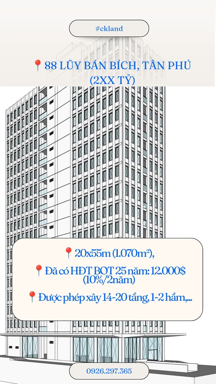 Đất nền 1070m² tại Lũy Bán Bích, Tân Phú - Đầu tư sinh lời cao!