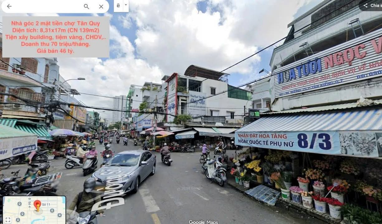 Nhà góc 2 mặt tiền đường 15 Tân Quy, Quận 7 - Giá 46 tỷ, đầu tư sinh lời cao!