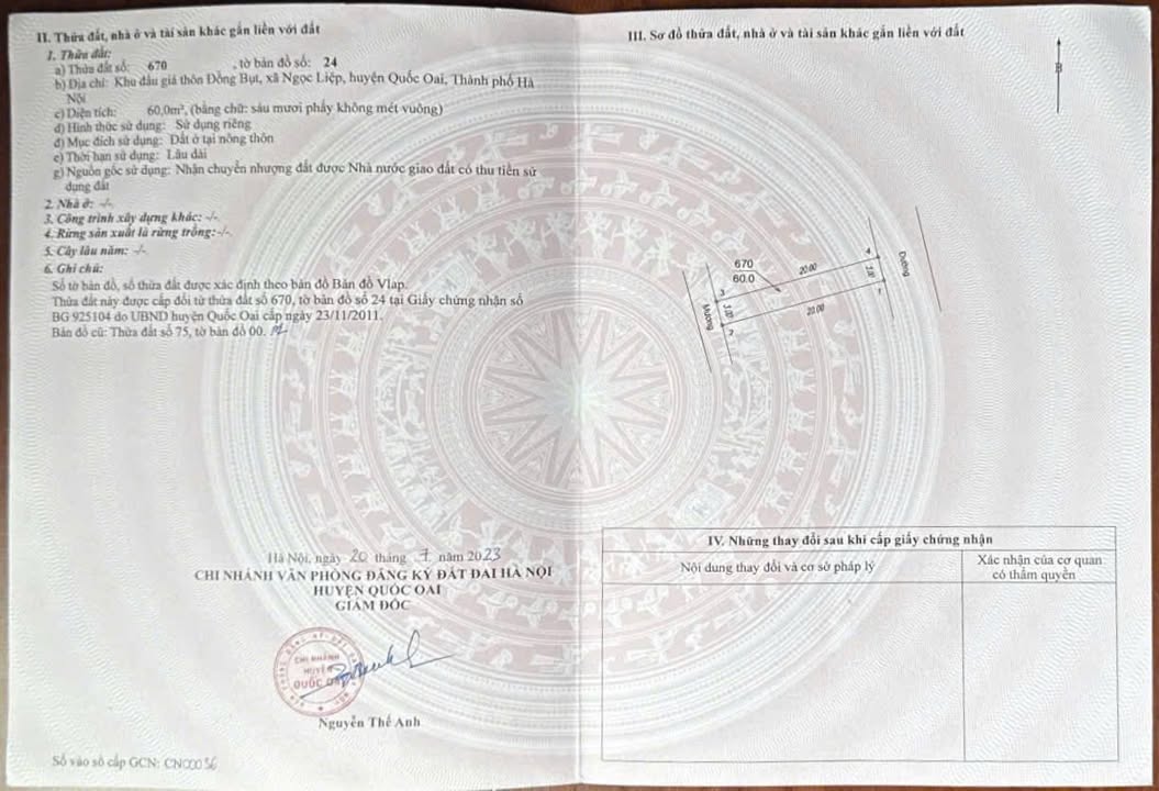 Đất nền sổ đỏ Ngọc Liệp 60m² giá thỏa thuận - Cơ hội đầu tư tuyệt vời!