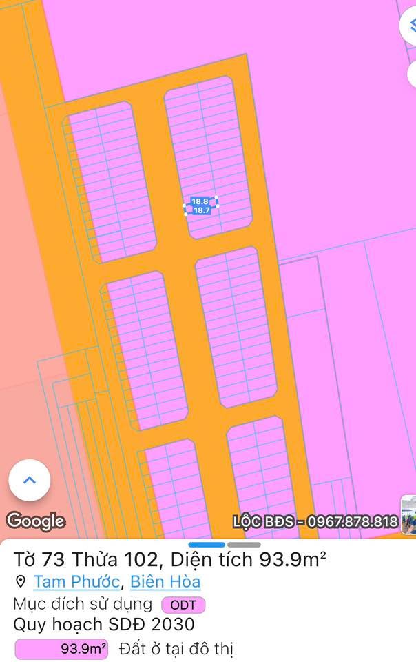 Đất nền Tam Phước, Biên Hòa 95m² giá 1.9 tỷ - Đầu tư sinh lời ngay!