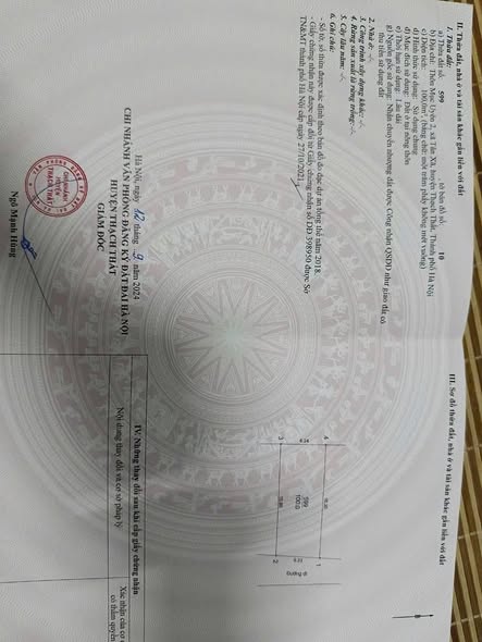 Đất thổ cư Tân Xã Thạch Thất 100m² - Sổ đỏ chính chủ, giá thỏa thuận!