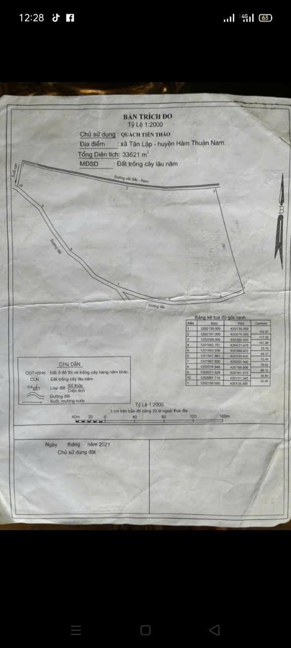 Đất nền Tân Lập, Hàm Thuận Nam 33.621m² giá 2.1 tỷ - Đầu tư sinh lời ngay!
