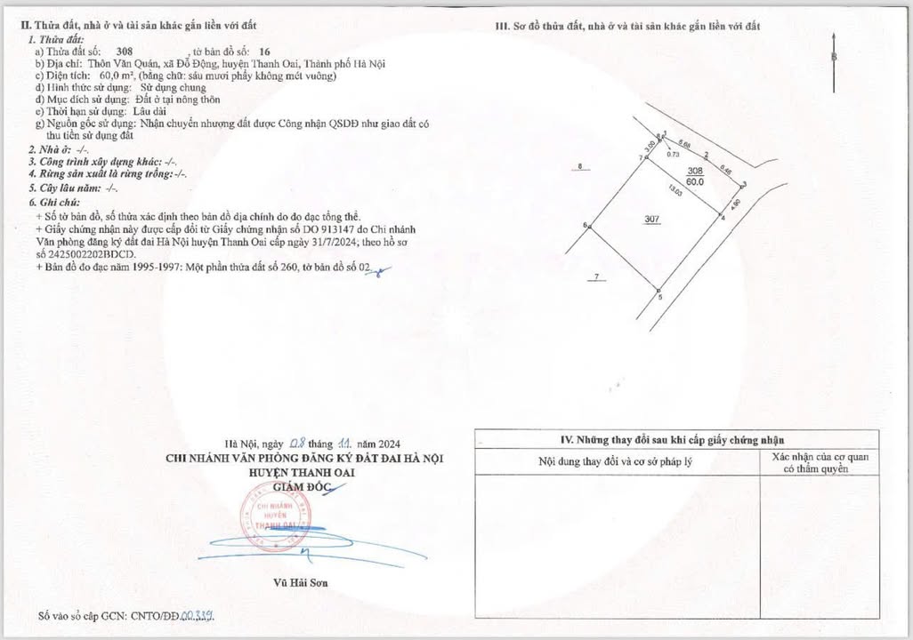 Đất nền Đỗ Động, Thanh Oai 60m² giá 4 tỷ - Cơ hội đầu tư tuyệt vời!