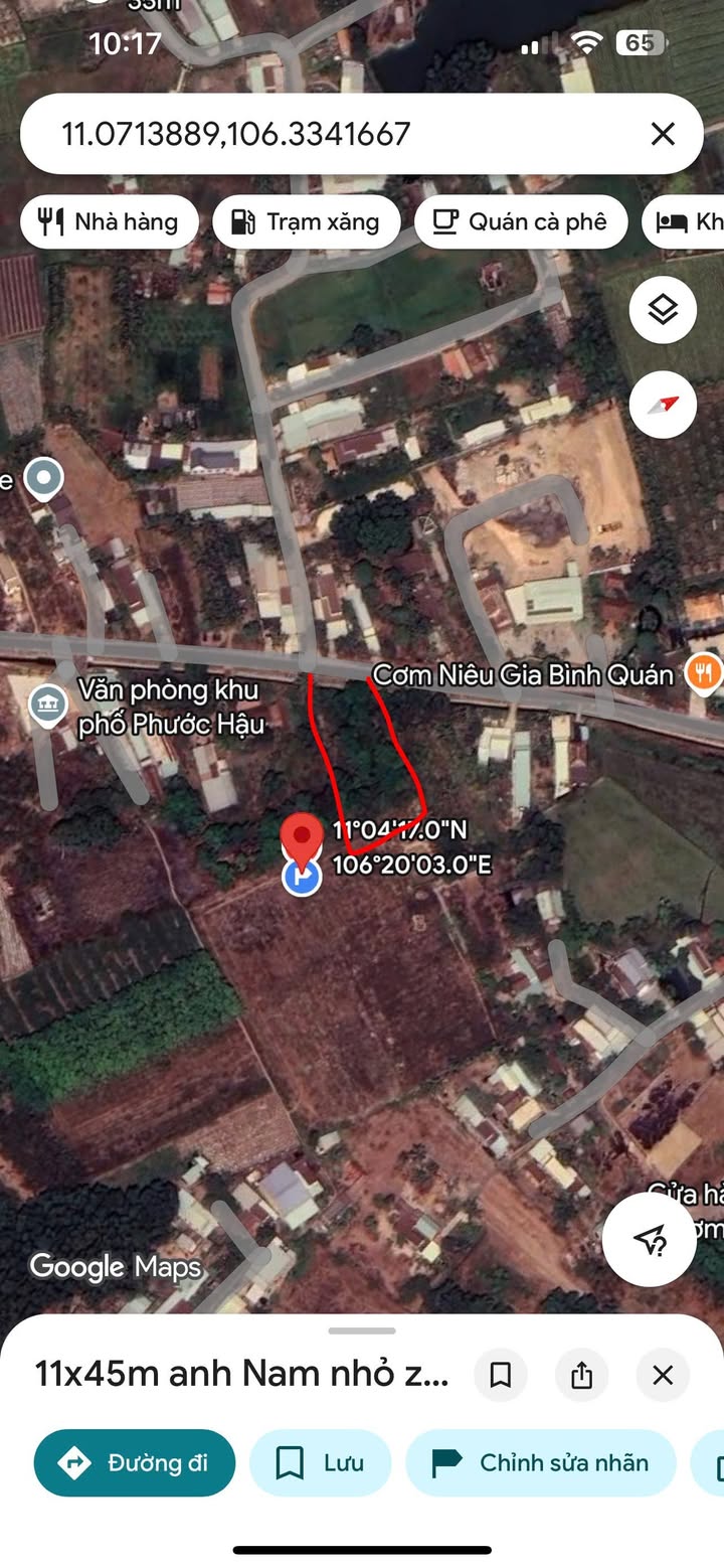 Đất nền 550m² Gia Bình, Trảng Bàng - Giá chỉ 130 triệu/m², thuận lợi đầu tư!