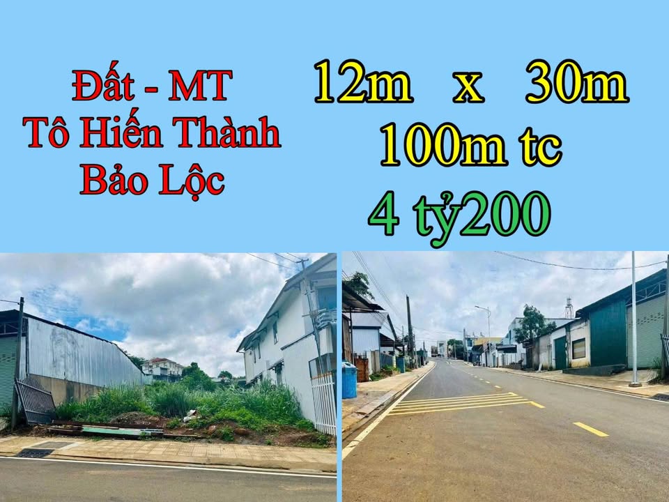 Đất mặt tiền Tô Hiến Thành, Bảo Lộc 360m² giá 4.2 tỷ - Cơ hội đầu tư hiếm có!