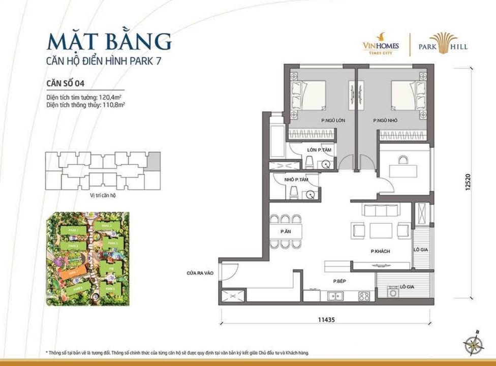 Căn hộ Park 07 Hoàng Mai 120m² giá tốt - View quảng trường đẹp