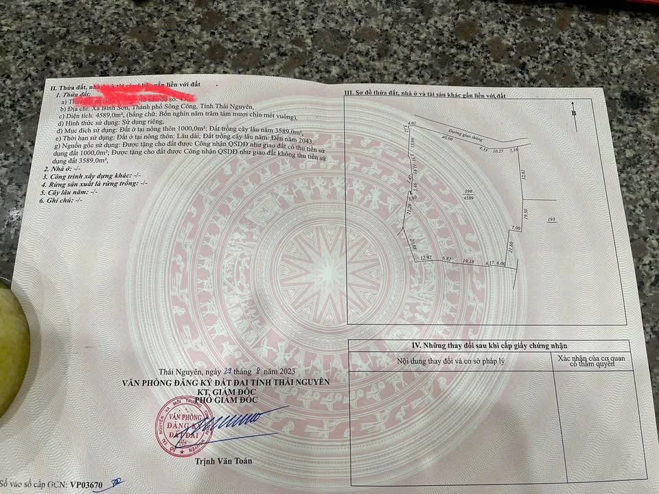 Đất nền Bình Sơn Sông Công 6000m² - Giá thỏa thuận, đường thông ô tô thoải mái!