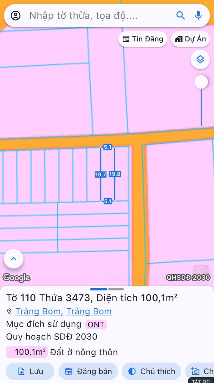 Đất nền Quảng Tiến Trảng Bom 100m² giá 880 triệu - Sổ riêng thổ cư, chính chủ!