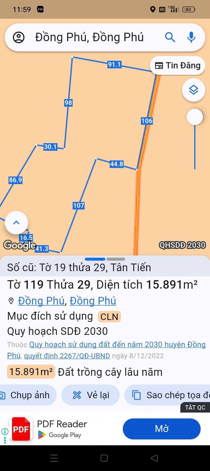 Đất nền Tân Tiến Đồng Phú 10.000m² giá 2.75 tỷ - Cơ hội đầu tư hấp dẫn!