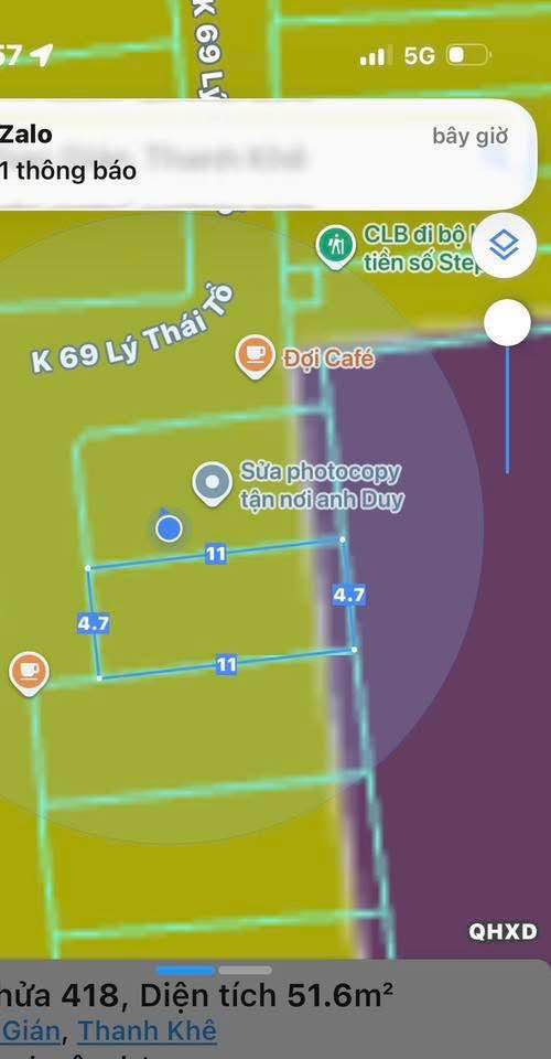 Lô đất kiệt ô tô K 69 Lý Thái Tổ, 52m² - Đầu tư sinh lời ngay tại trung tâm Đà Nẵng!