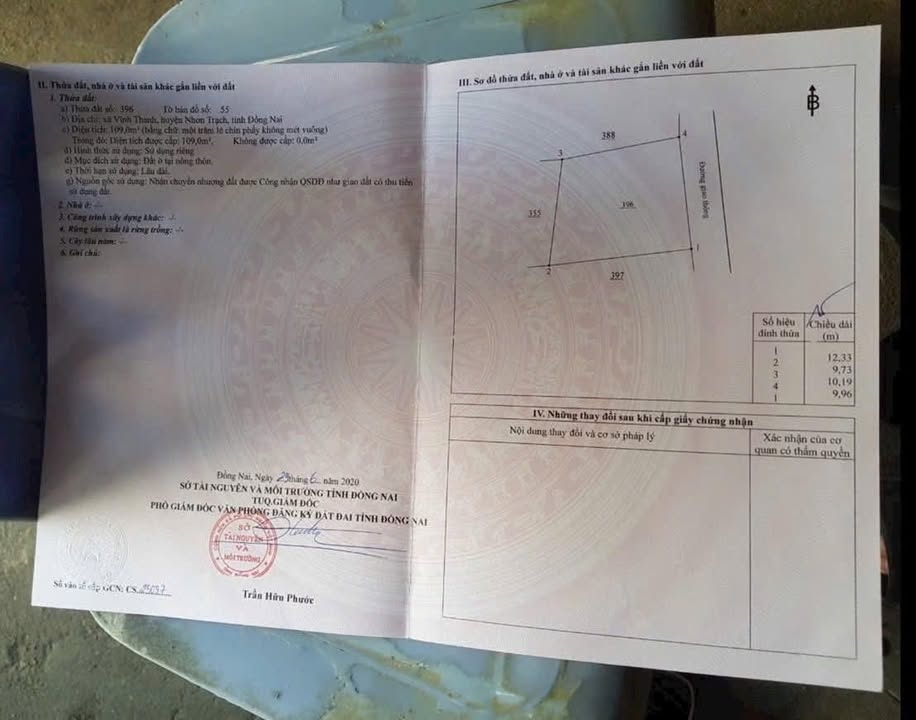 Đất nền Nhơn Trạch 109m² giá 1.65 tỷ - Cơ hội đầu tư tuyệt vời!