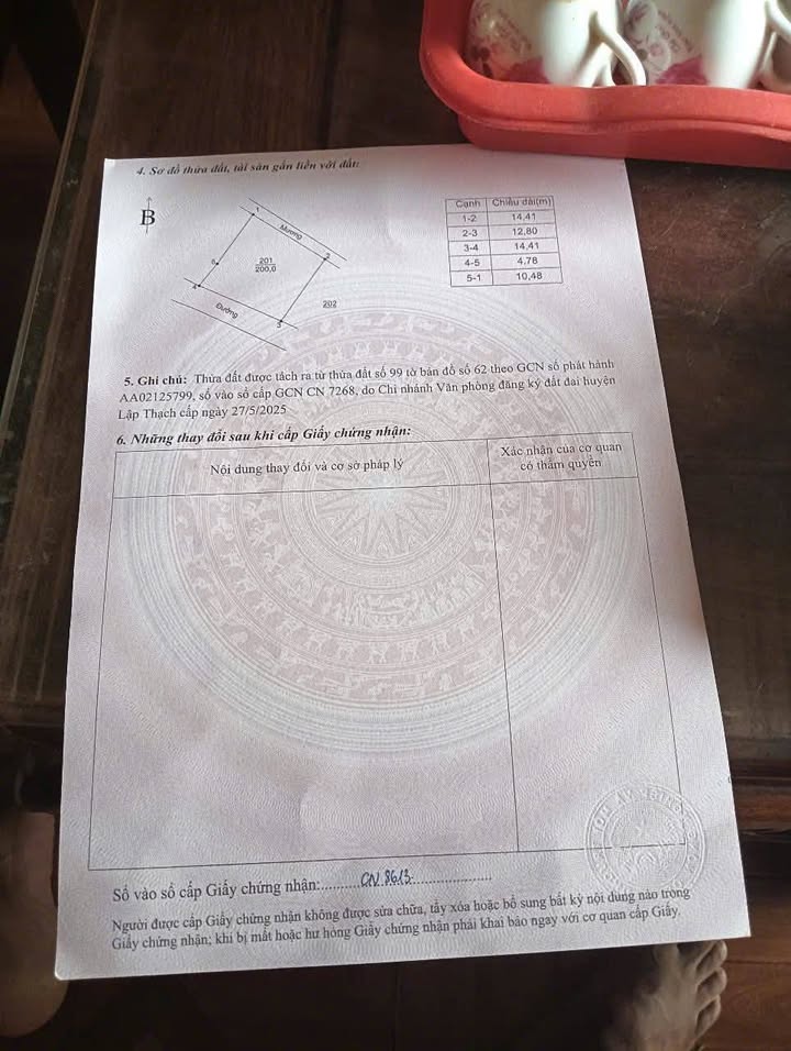 Đất thổ cư 400m² tại Thôn Nứa, Lập Thạch - Giá chỉ 3.2 tỷ VND