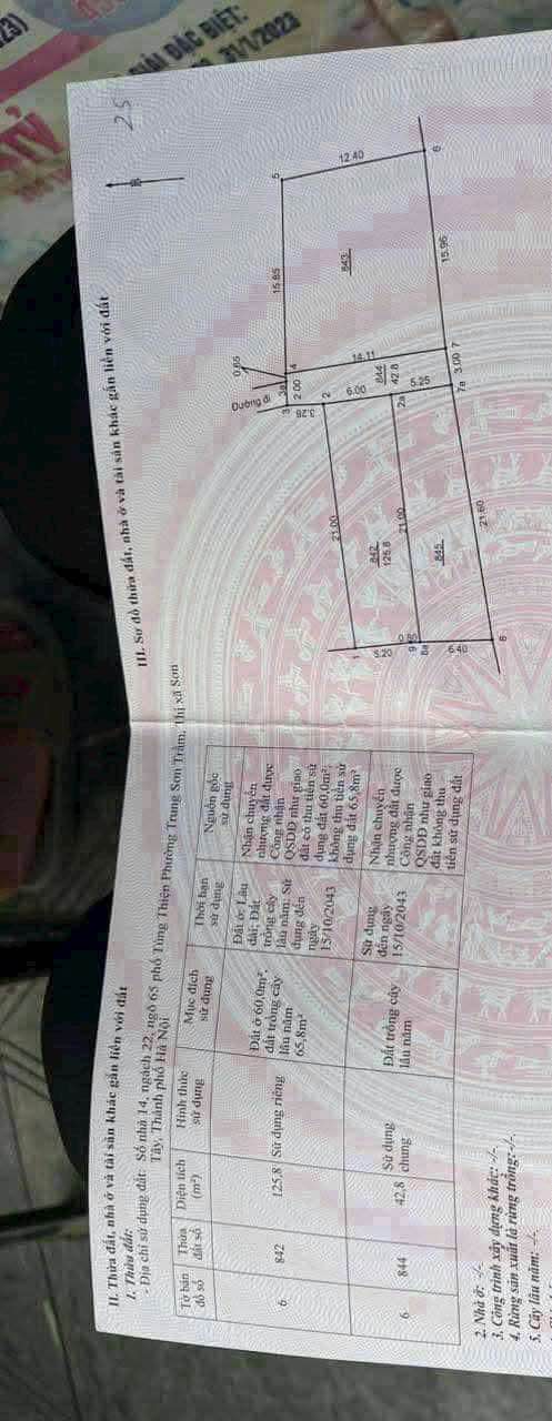 Đất thổ cư 60m² Phường Trung Sơn Trầm - Giá chỉ 2 tỷ, vị trí đắc địa!