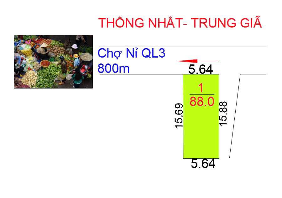 Đất nền xã Trung Giã, Sóc Sơn 88m² giá 1.1 tỷ - Lô góc 2 mặt tiền đẹp
