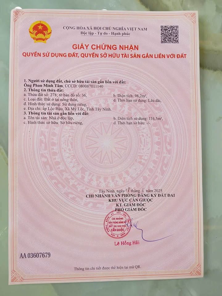 Nhà Mặt Tiền Đường Lộc Hậu, Cần Giuộc 98m² giá 2.699 tỷ - Sẵn sàng kinh doanh!