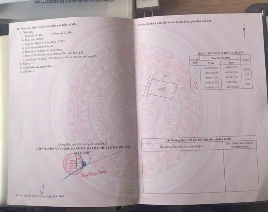 Đất thổ cư 700m² Ea Kly Krong Pak giá chỉ 149 triệu - Sổ đỏ sẵn sàng giao dịch!
