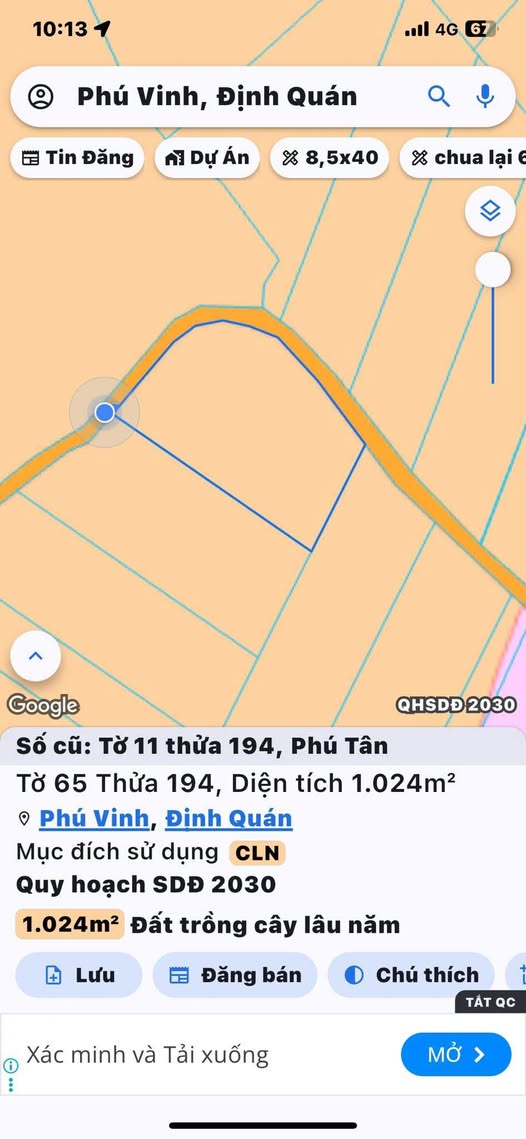 Đất nền 3600m² Ấp 6, Định Quán giá 720 triệu - Cơ hội đầu tư tuyệt vời!