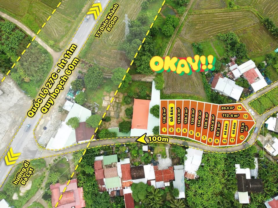 Đất nền Diên Hòa 92.2m² giá chỉ 1 tỷ - Sổ đỏ chính chủ, đầu tư sinh lời!