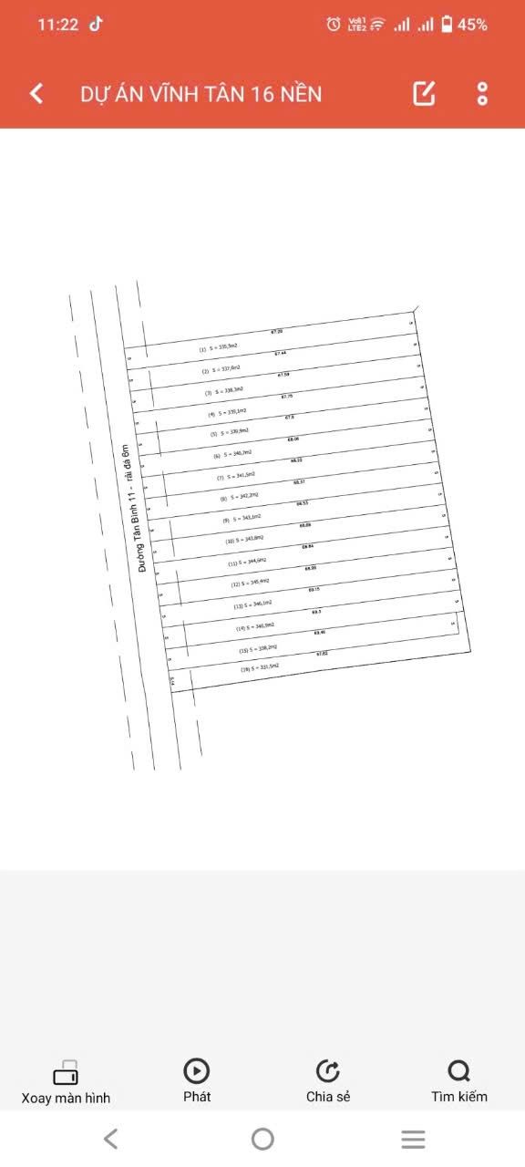 Đất nền Vĩnh Tân Bình Dương 335m² giá 920 triệu - Sổ đỏ chính chủ