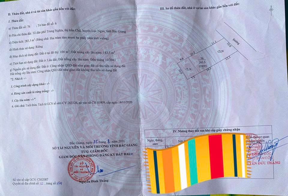 Lô đất đẹp 300m² tại phường Chũ, Lục Ngạn chỉ 2 tỷ - Đầu tư sinh lời ngay!