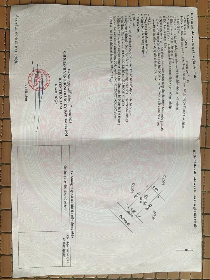 Đất dịch vụ X3 - Thanh Oai 54m² giá 7.776 tỷ - Sổ đỏ chính chủ, xây dựng ngay!