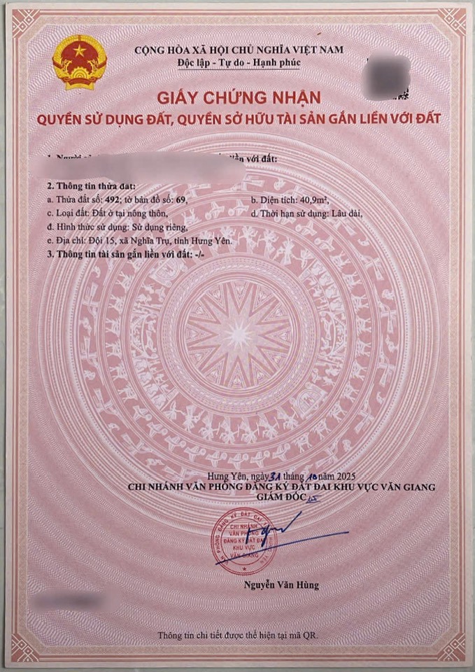 Đất nền Nghĩa Trụ, Văn Giang 40,9m² giá 1 tỷ - Đầu tư sinh lời ngay!