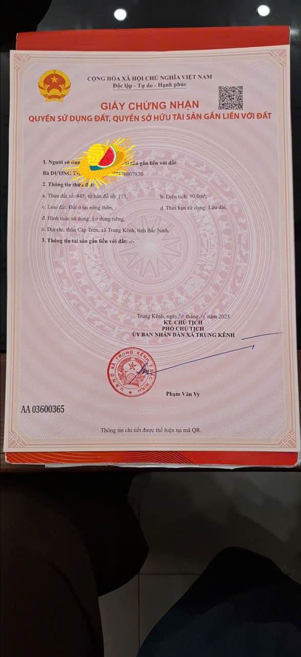 Đất nền Lương Tài Bắc Ninh 90m² giá thỏa thuận - Vị trí đẹp, tiềm năng lớn!