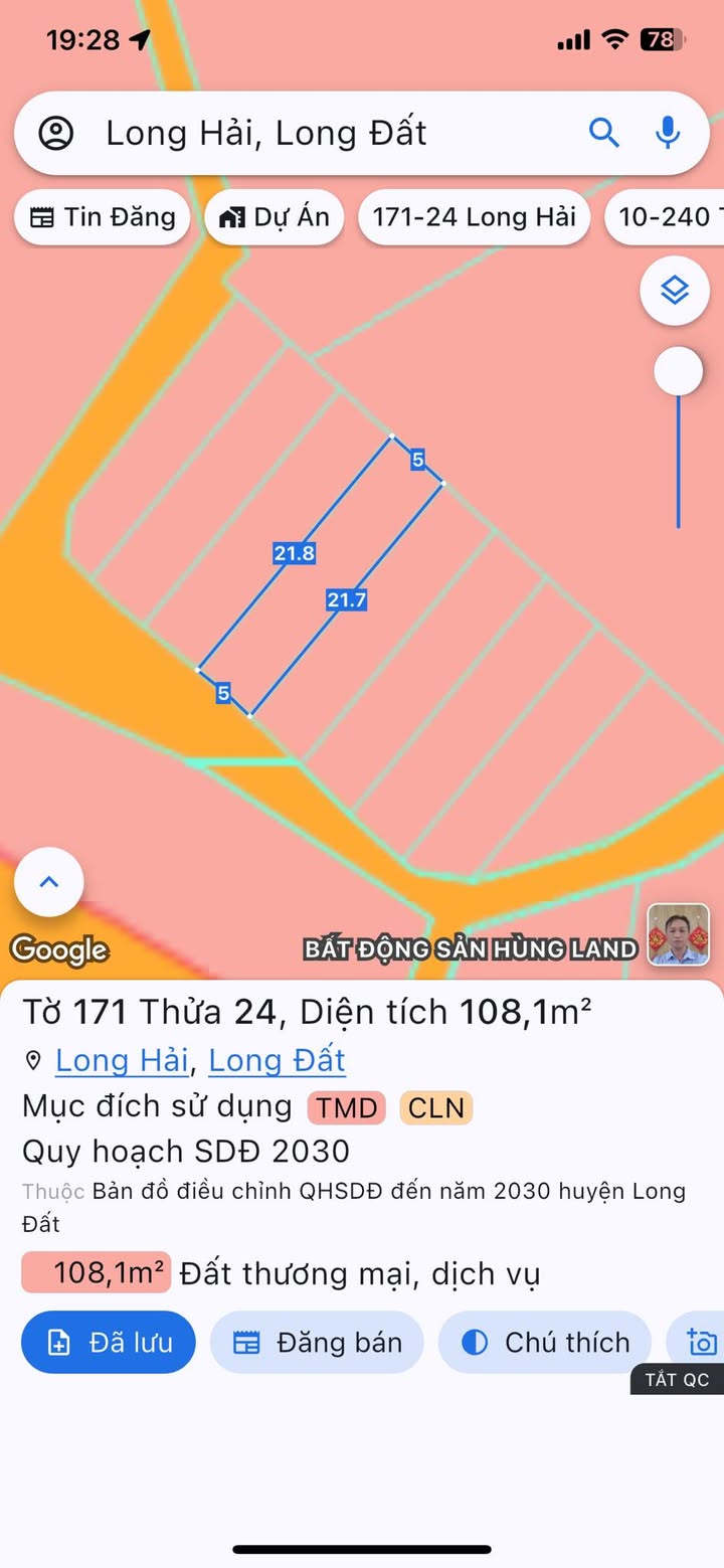 Đất nền Long Hải 100m² giá 900 triệu - Nằm gần chợ và biển