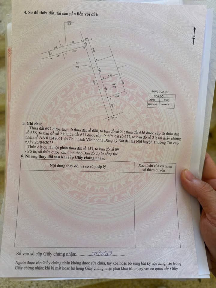 Đất nền Tự Nhiên, Thường Tín 80,2m² giá chỉ 3 tỷ - Sổ hồng chính chủ!