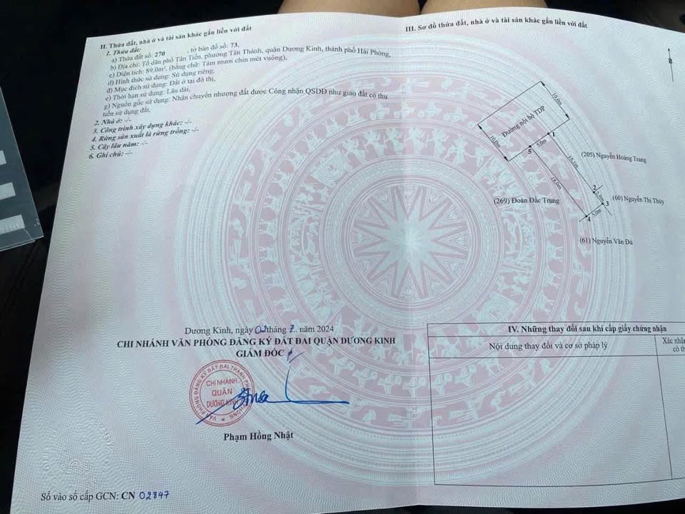 Đất nền Tân Tiến, Dương Kinh 89m² giá 2.4 tỷ - Sổ đỏ chính chủ, tiện ích đầy đủ!