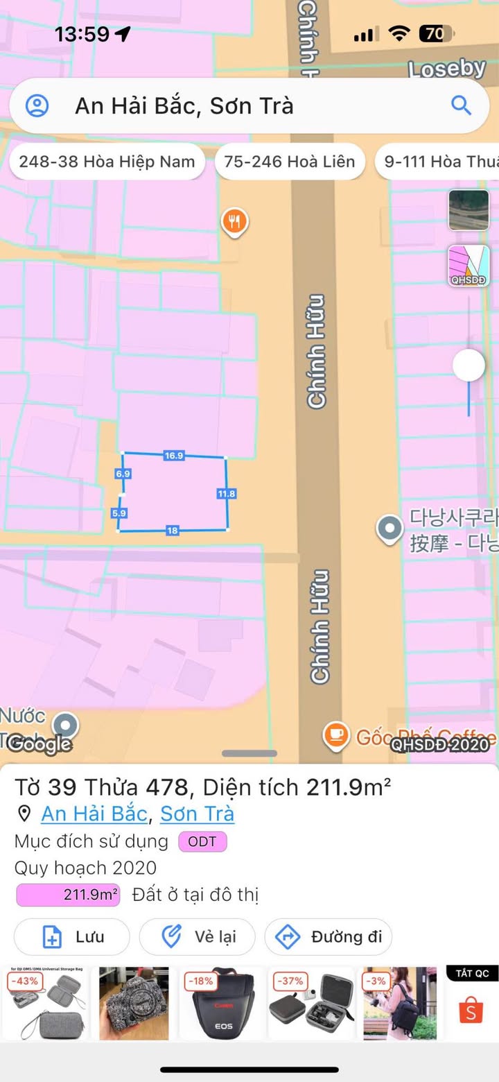 Đất 3 mặt tiền đường Chính Hữu, Sơn Trà, Đà Nẵng 220m² - Cơ hội đầu tư tuyệt vời!