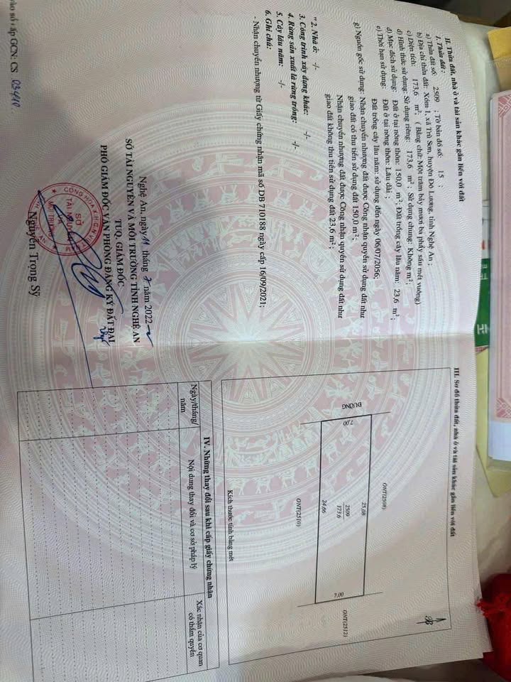 Đất nền Trù Sơn Đô Lương 173m² giá thỏa thuận - Cơ hội đầu tư hấp dẫn!