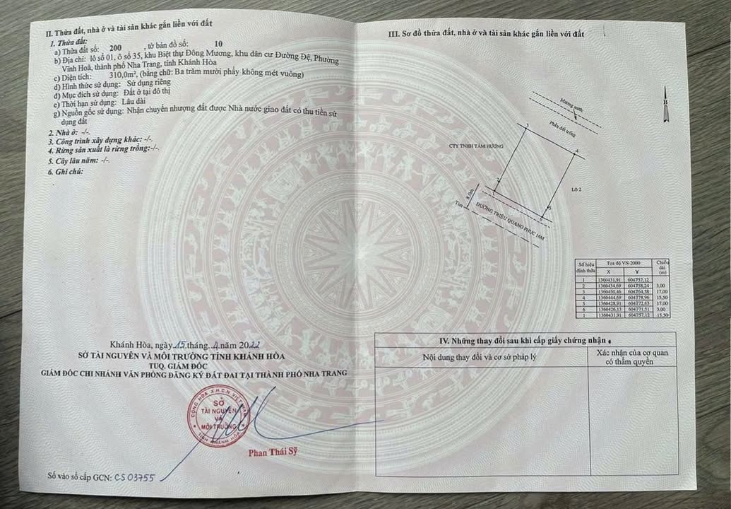 Đất Biệt Thự mặt tiền đường Triệu Quang Phục, Nha Trang 310m² - Đầu tư sinh lời lý tưởng!