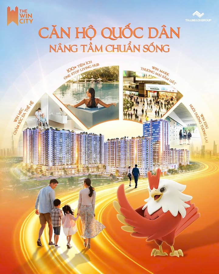 Căn hộ 2PN The Win City Đức Hòa 50m² giá 1.5 tỷ - Sổ hồng trao tay sau 13 tháng!