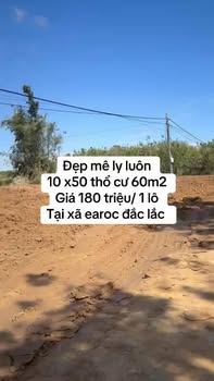 Đất thổ cư 500m² tại xã Ea Rốk, Đắk Lắk - Giá chỉ 180 triệu, cơ hội không thể bỏ lỡ!