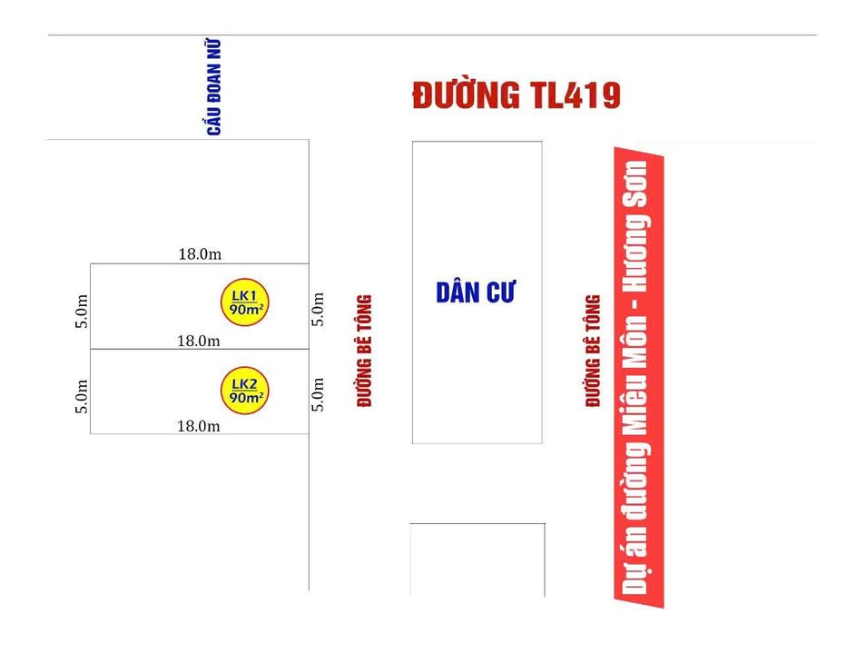 Đất nền thổ cư 90m² tại thôn Đàn Nữ, xã Hồng Sơn mới - Giá chỉ 2,2 tỷ, đầu tư sinh lời!