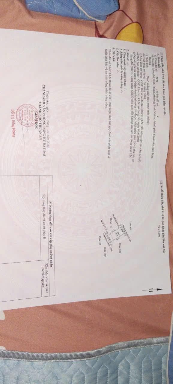 Đất thổ cư phường Bình Nhâm 70m² giá 1 tỷ - Sổ đỏ chính chủ, bán gấp!