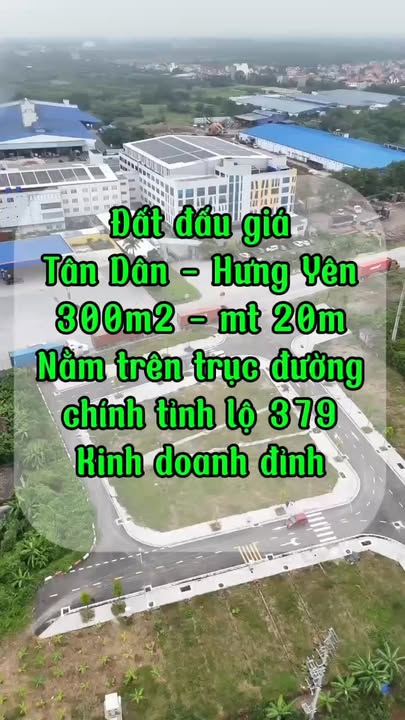 Đất đấu giá Tân Dân Hưng Yên 300m² mặt tiền 20m - Cơ hội kinh doanh tuyệt vời!