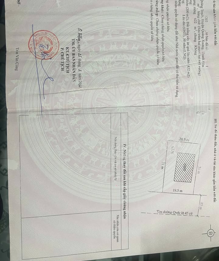 Đất Biệt Thự Mặt Đường QL45 Quảng Trạch, 625m² chỉ 3.88 tỷ - Cơ hội đầu tư tuyệt vời!