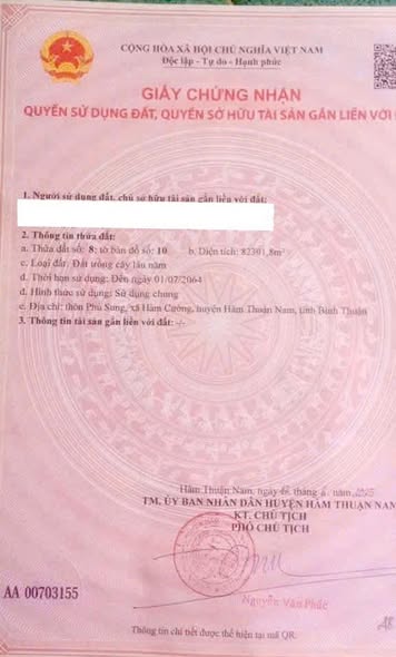 Đất vườn 8ha2 tại thôn Phù Sung, Hàm Cường, giá 4.92 tỷ - Đường ô tô vào tận nơi!