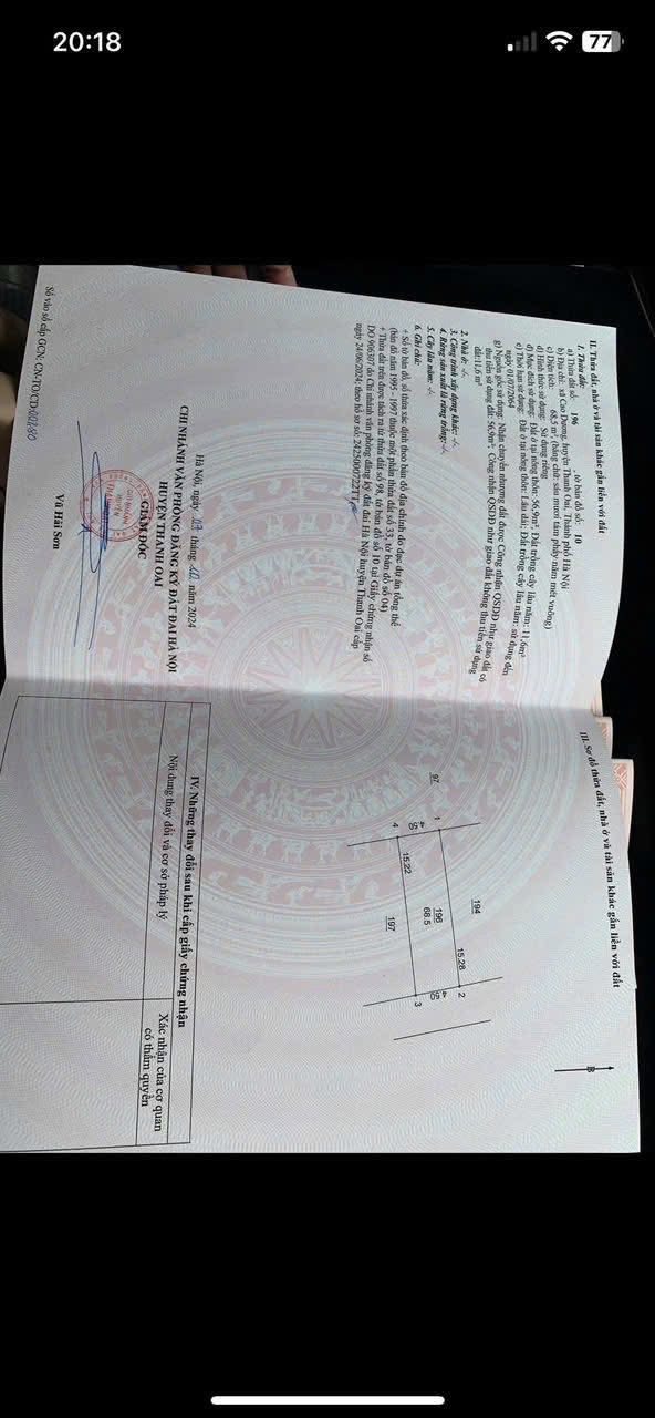 Đất mặt đường thôn Cao Dương, Thanh Oai 68.5m² chỉ 2.7 tỷ - Đầu tư sinh lời ngay!