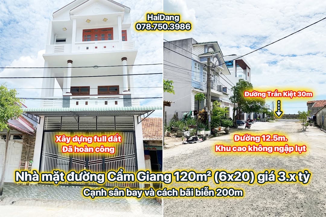 Nhà mặt đường Cẩm Giang, Phú Đông, Tuy Hòa 120m² giá 3 tỷ - Cơ hội đầu tư hấp dẫn!