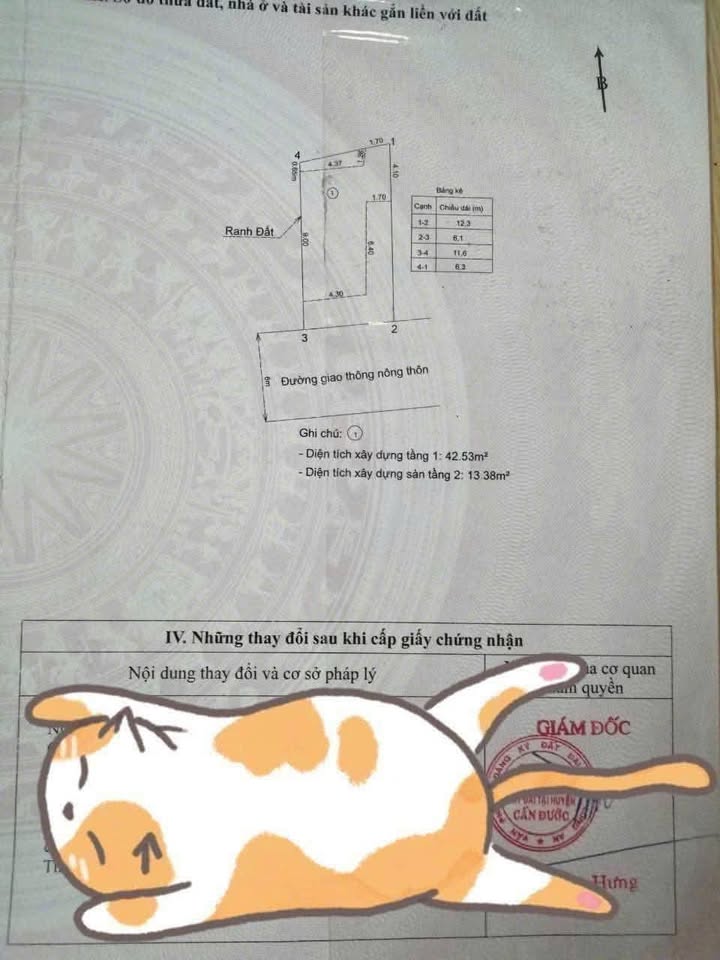 Nhà cấp 4 gác lửng 74m² xã Long Cang chỉ 1.15 tỷ - Bán gấp!