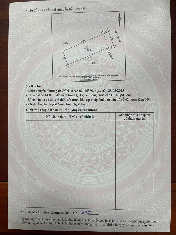 Đất nền mặt đường Kim Mỹ, Vinh Phú 121.5m² - Giá tốt, vị trí đắc địa!